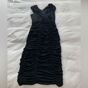 Tadashi Black Ruched Dress